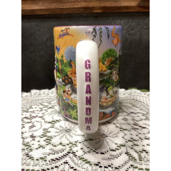 Walt Disney World Grandma Coffee Mug Vintage Made in Thailand 3D Effect Heavy - Picture 8 of 10